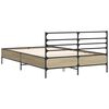 vidaXL Estructura cama madera ingenier&iacute;a metal roble Sonoma 120x190 cm