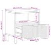 vidaXL Mesilla de noche marr&oacute;n 40x33x46 cm madera maciza mango