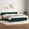 vidaXL Cama box spring con colch&oacute;n terciopelo verde oscuro 200x210 cm