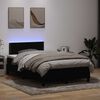 vidaXL Cama box spring con colch&oacute;n y LED terciopelo negro 120x210 cm