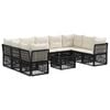 vidaXL Conjunto de sof&aacute;s de jard&iacute;n 10 pcs Negro rat&aacute;n sint&eacute;tico