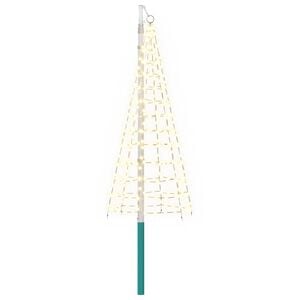 vidaXL &Aacute;rbol de Navidad con luces, estacas y m&aacute;stil 180 cm 200 LED