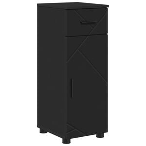 vidaXL Gabinete de Ba&ntilde;o Negro 30 x 35 x 80 cm