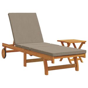 vidaXL Tumbona 1-persona 2 pcs Marr&oacute;n Madera de Acacia S&oacute;lida
