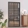 vidaXL Puerta interior vidrio EGS y aluminio negro 102,5x201,5 cm