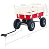 vidaXL Carrito de mano de jardín rojo 150 kg