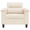 vidaXL Sill&oacute;n de tela de microfibra beige 60 cm