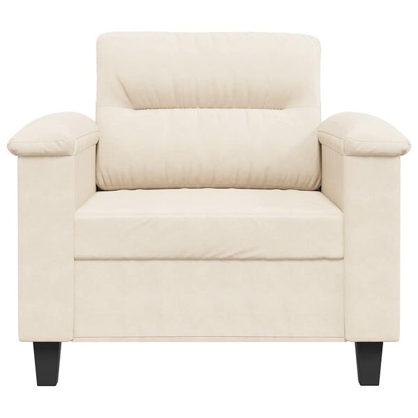 vidaXL Sill&oacute;n de tela de microfibra beige 60 cm