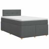 vidaXL Cama box spring con colch&oacute;n Gris oscuro 120 x 190 cm Tela
