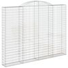 vidaXL Cesta gaviones forma arco hierro galvanizado 300x30x220/240 cm