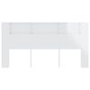 vidaXL Mueble cabecero blanco brillante 200x18,5x104,5 cm