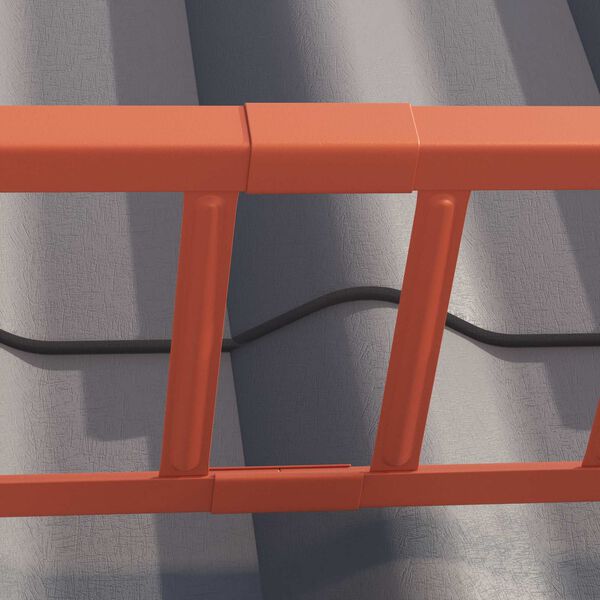 vidaXL Protecci&oacute;n de Nieve para Techo Rojo 300 x 2,5 x 20 cm Acero