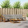 vidaXL Conjunto de sof&aacute;s de exterior 5 pcs Gris Natural y Claro