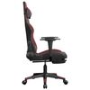 vidaXL Silla gaming con reposapi&eacute;s cuero sint&eacute;tico negro rojo tinto