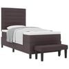 vidaXL Cama tipo Box Spring Marr&oacute;n Oscuro 80 x 200 cm tela