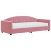 vidaXL Sof&aacute; cama con colch&oacute;n terciopelo rosa 90x200 cm