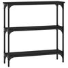 vidaXL Mesa consola madera de ingenier&iacute;a negra 75x22,5x75 cm