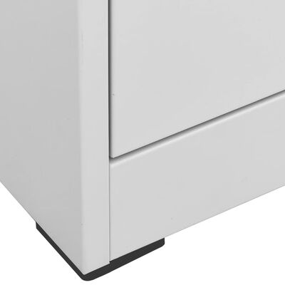 vidaXL Armario archivador de acero gris claro 46x62x133 cm