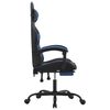 vidaXL Silla gaming con reposapi&eacute;s cuero sint&eacute;tico negro azul