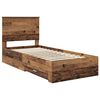 vidaXL Estructura de cama con cabecera Madera vieja 100 x 200 cm