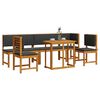 vidaXL Juego Bistro de Jardín 6 pcs Marrón madera maciza de acacia