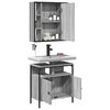 vidaXL Set de muebles de ba&ntilde;o 2 pzas madera contrachapada gris sonoma