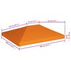 vidaXL Toldo de cenador 310 g/m² 4x3 m naranja