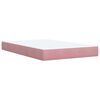 vidaXL Cama box spring con colch&oacute;n terciopelo rosa 120x190 cm