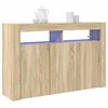 vidaXL Vitrina Roble Sonoma 116 x 30 x 75 cm Madera contrachapada