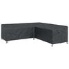 vidaXL Funda para muebles Negro 255 x 255 x 80 cm Tela Oxford 600D