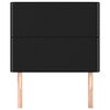 vidaXL Cabecero de cama negro 100x5x118/128 cm Tela
