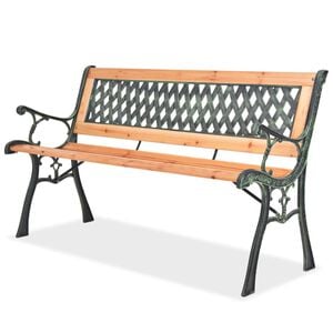 vidaXL Banco de jard&iacute;n de madera 122 cm