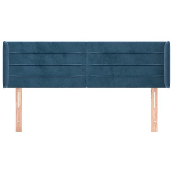 vidaXL Cabecero de terciopelo azul oscuro 147x16x78/88 cm