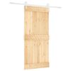 vidaXL Puerta Corredera Natural y Blanco 95 x 210 cm