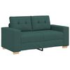 vidaXL Sof&aacute; 3 pcs Verde oscuro 221 x 80 x 80 cm Tejido mezcla de lino