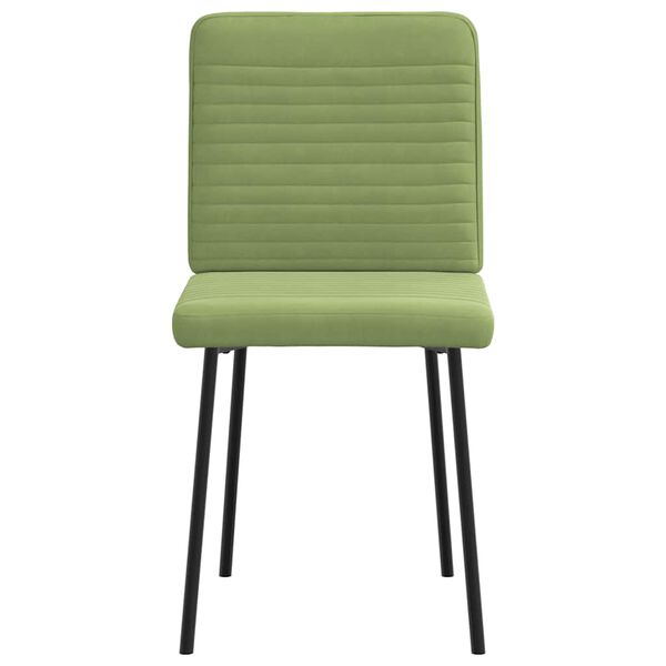 vidaXL Sillas de comedor 2 unidades terciopelo verde claro