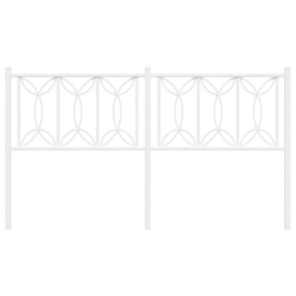vidaXL Cabecero de metal blanco 150 cm