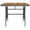 vidaXL Juego de comedor de jard&iacute;n 5 piezas rat&aacute;n sint&eacute;tico gris