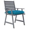 vidaXL Sillas de comedor jard&iacute;n con cojines 4 uds madera maciza acacia