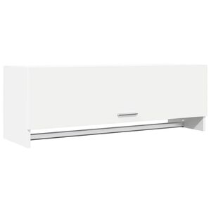 vidaXL Armario de madera contrachapada blanco 100x32,5x35 cm