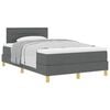 vidaXL Cama tipo Box Spring con coj&iacute;n Gris oscuro 120 x 200 cm tela