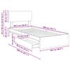vidaXL Cama con almacenamiento con cabecera Roble Marr&oacute;n 100 x 200 cm