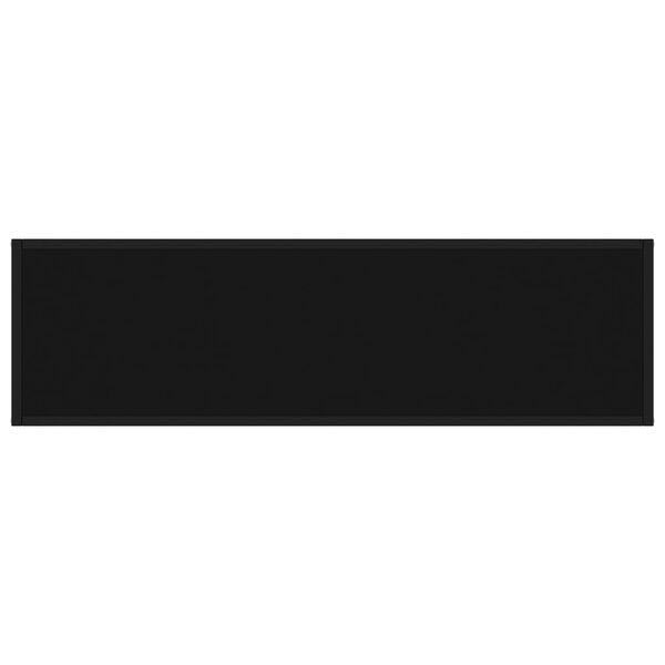 vidaXL Mesa consola vidrio templado negro 120x35x75 cm