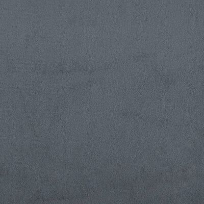 vidaXL Sillón con taburete terciopelo gris oscuro 60 cm