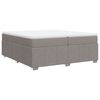 vidaXL Cama box spring con colch&oacute;n tela gris taupe 200x200 cm