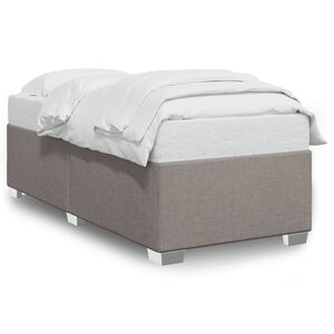 vidaXL Estructura de cama sin colch&oacute;n tela taupe 90x200 cm