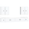 vidaXL Set de muebles para TV 8 piezas madera contrachapada blanco