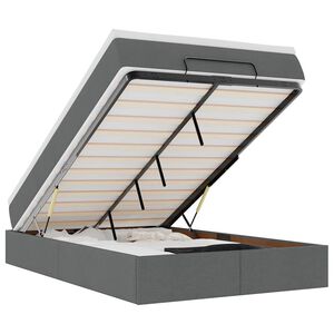 vidaXL Estructura cama otomana colch&oacute;n tela gris oscuro 120x200cm