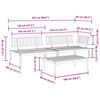 vidaXL Set de sofás de palets de jardín 3 pzas madera maciza de acacia
