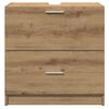 vidaXL Gabinete de Ba&ntilde;o con caj&oacute;n Roble artesanal 59 x 37 x 59 cm